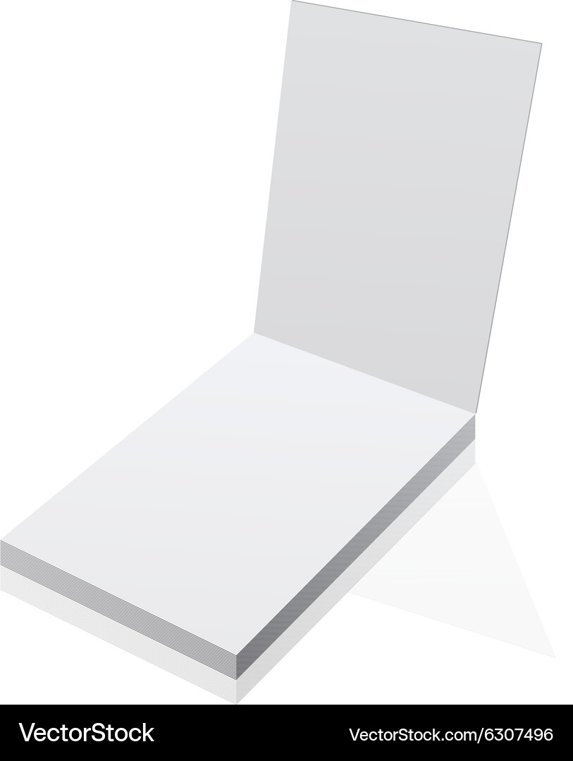 Blank realistic notepad notebook isolated on white Vector Image