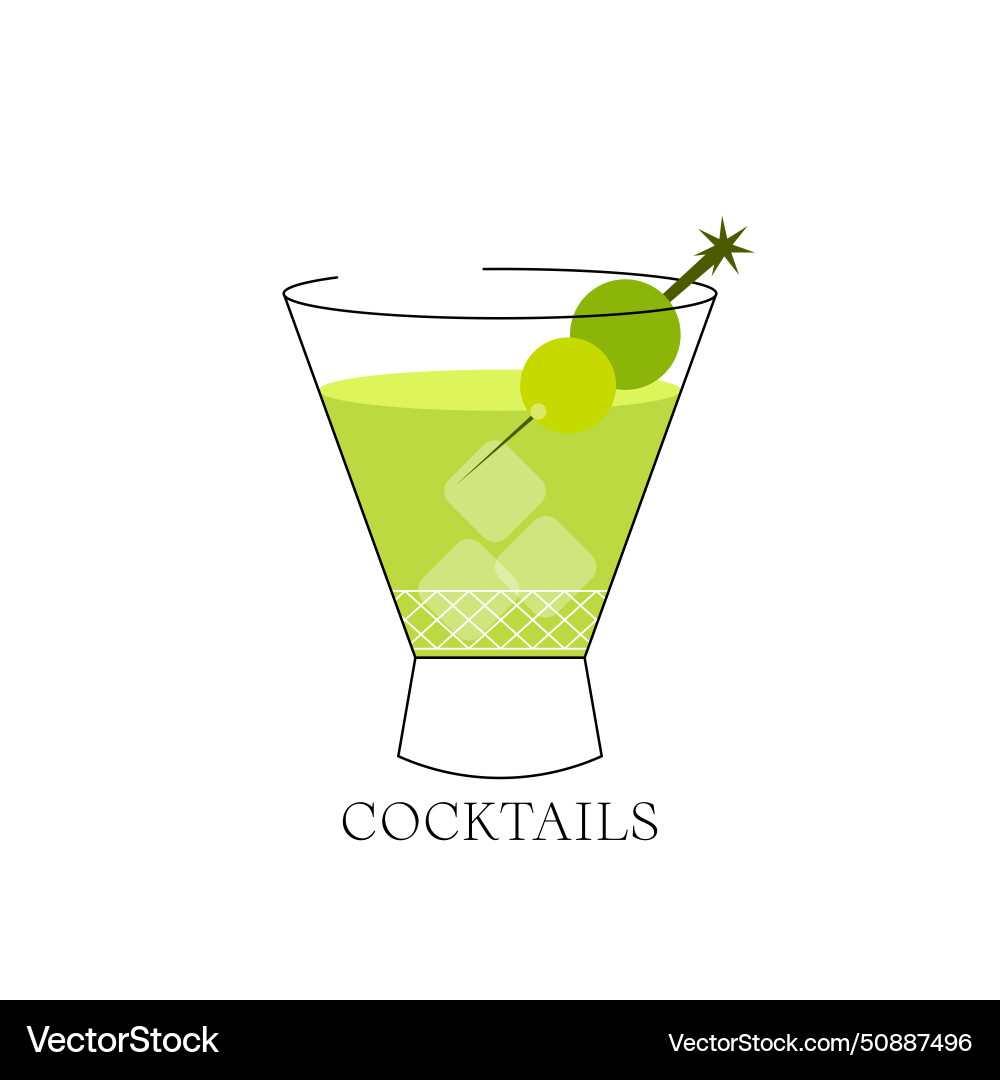 Goblet or wineglass of cocktail Goblet or wineglass of cocktail vector image