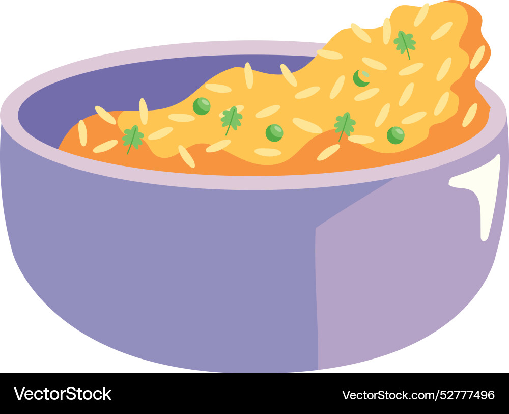 Rice traditional indian food Royalty Free Vector Image
