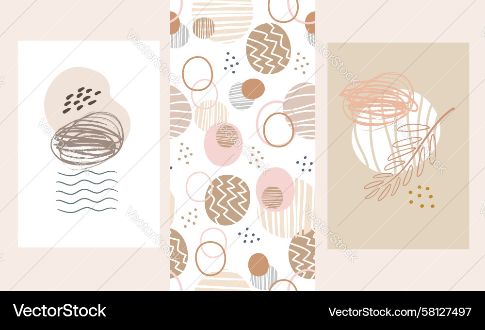 Abstract Boho Seamless Pattern Vector Image