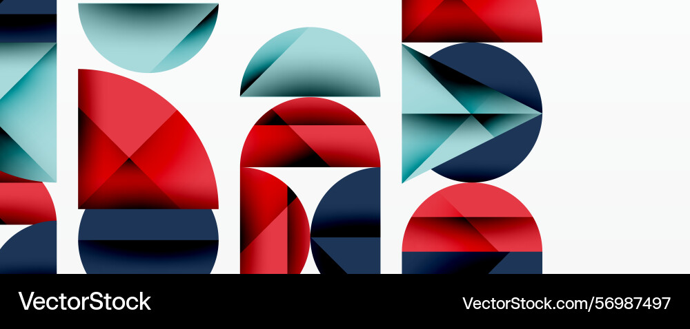 Abstract geometric composition shapes overlap Vector Image
