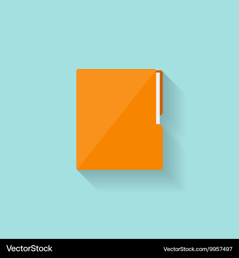 Folder with papers in a flat style vector image