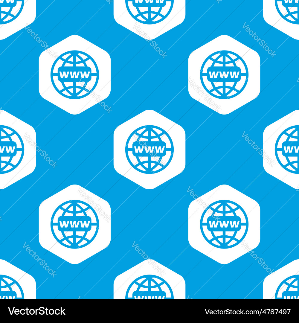Global network hexagon pattern vector image