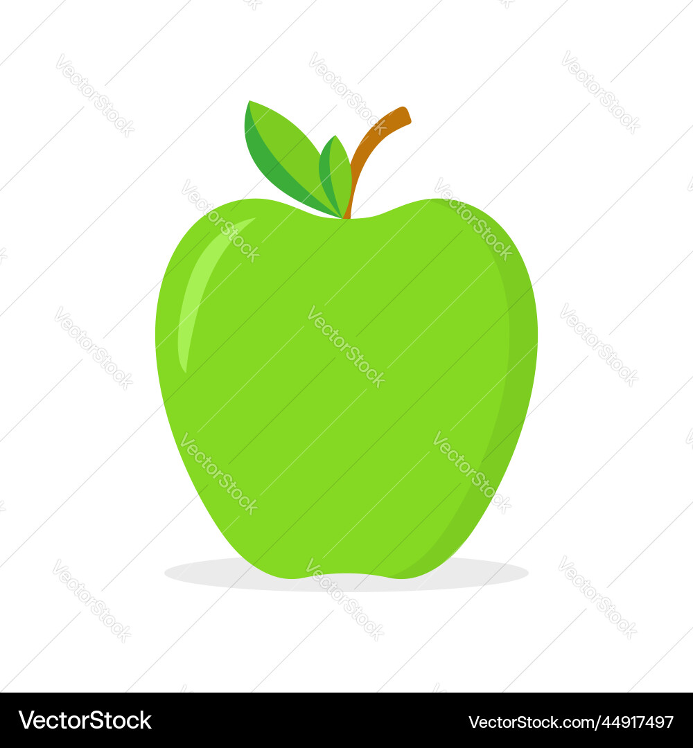 Green apple icon of healthy food organic nature