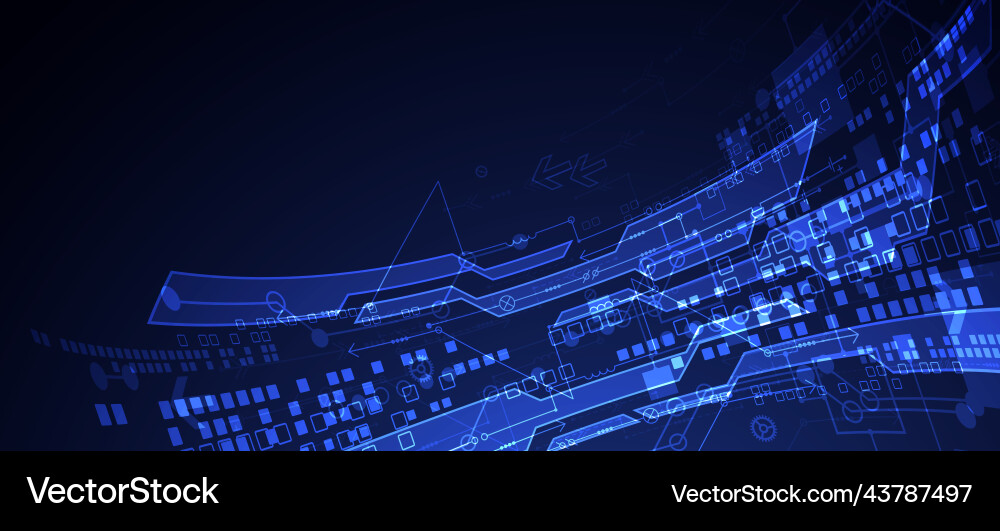 Hi-tech digital technology and engineering Hi-tech digital technology and engineering vector image