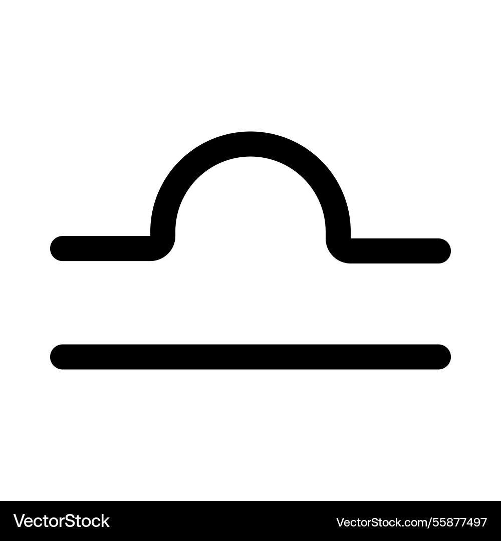 Libra astrological sign line icon editable stroke Vector Image