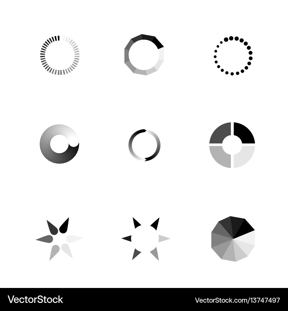 Loading icons set Loading icons set vector image
