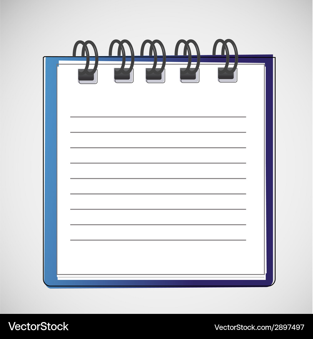 Notebook on a spring with clean sheets Vector Image