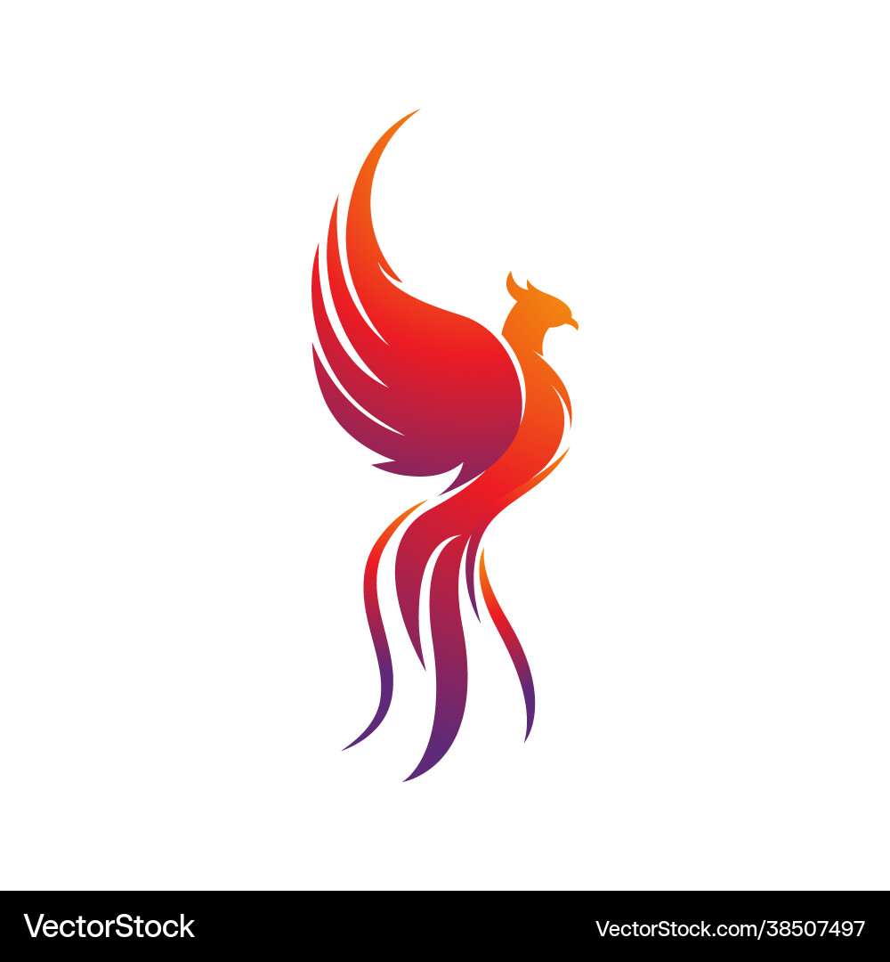 Phoenix Flame Icon Vector Image