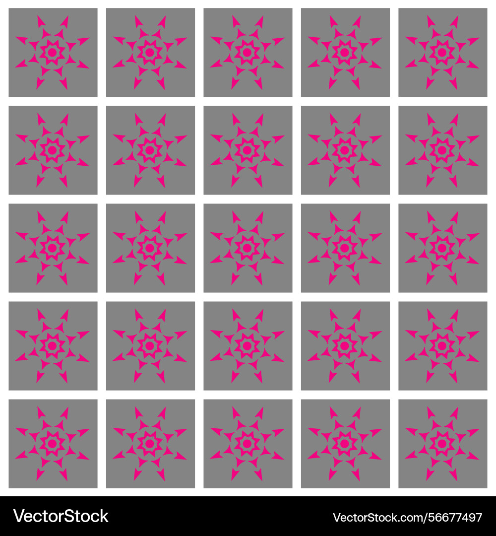 Repeat flower pattern design in gray Vector Image
