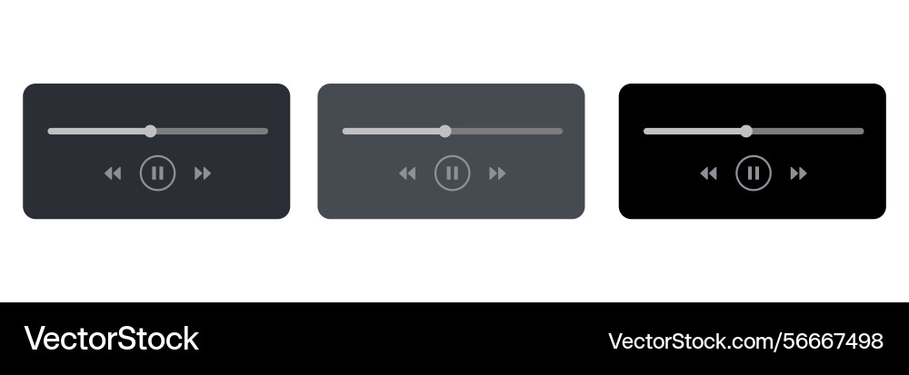 Audio player music media ui design Audio player music media ui design vector image