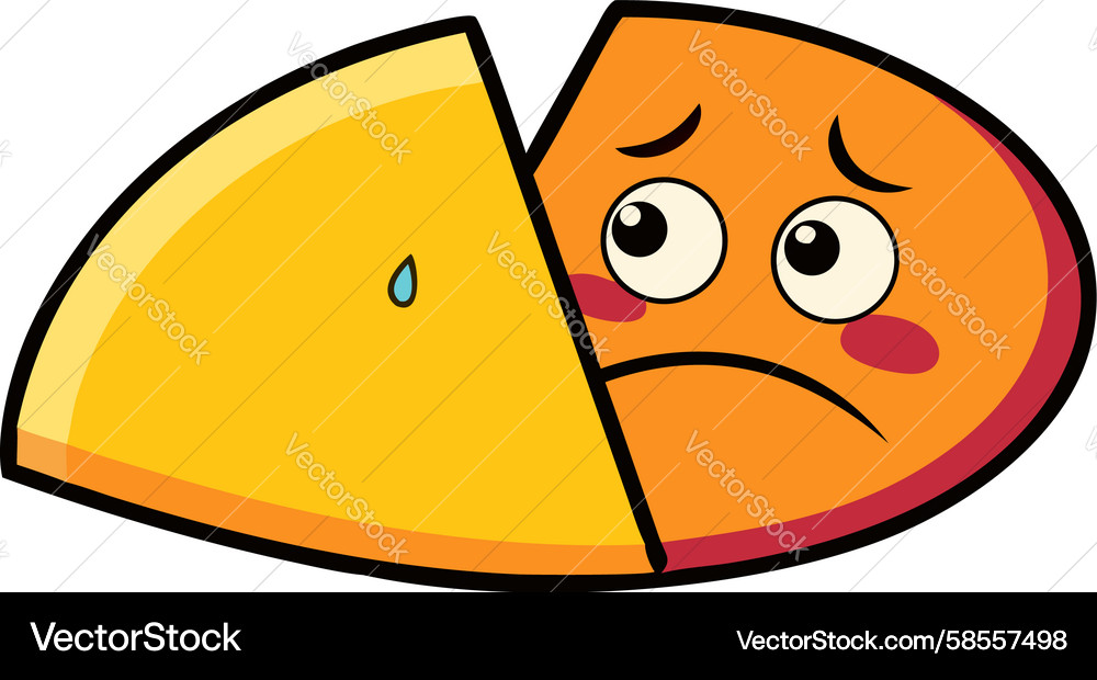 Fragmented Pie Chart - Worrying Slice Vector Image