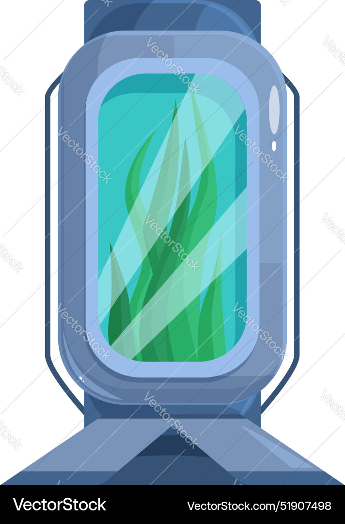 Futuristic spaceship compartment generating oxygen Futuristic spaceship compartment generating oxygen Vector Image