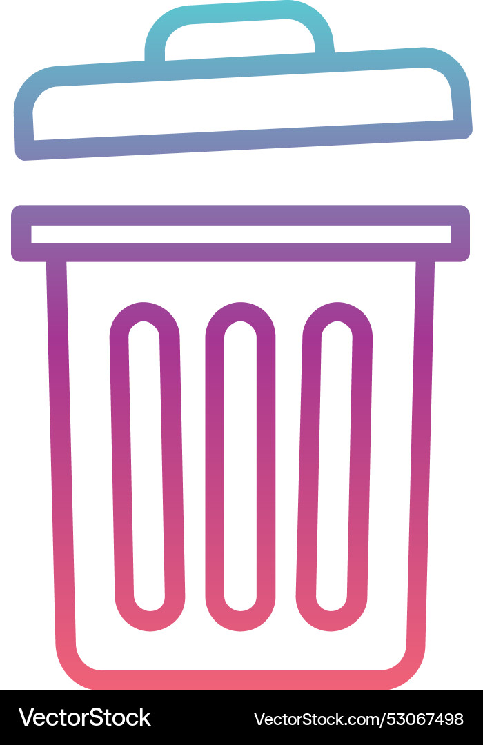 Garbage line gradient design Vector Image