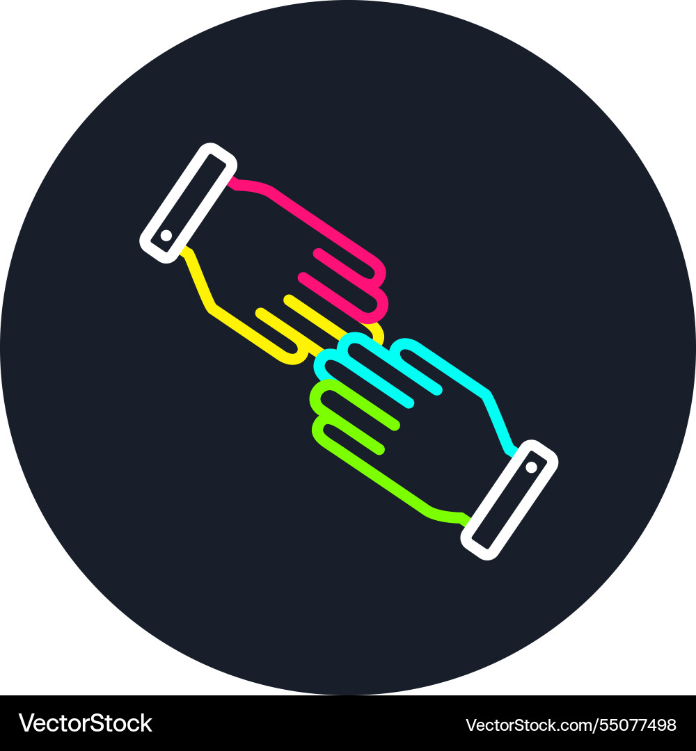 Help line multi color icon Vector Image