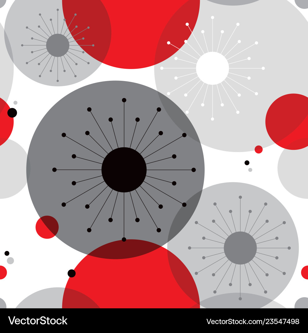 Retro Atomic 1950s Pattern vector image