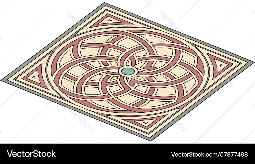 Square geometric pattern tile abstract Vector Image