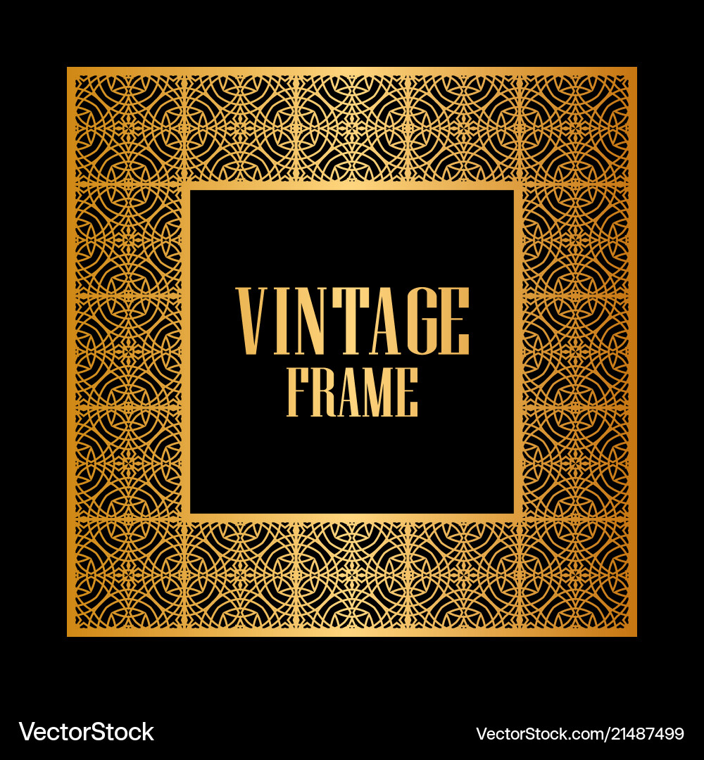 Art deco frame Royalty Free Vector Image - VectorStock