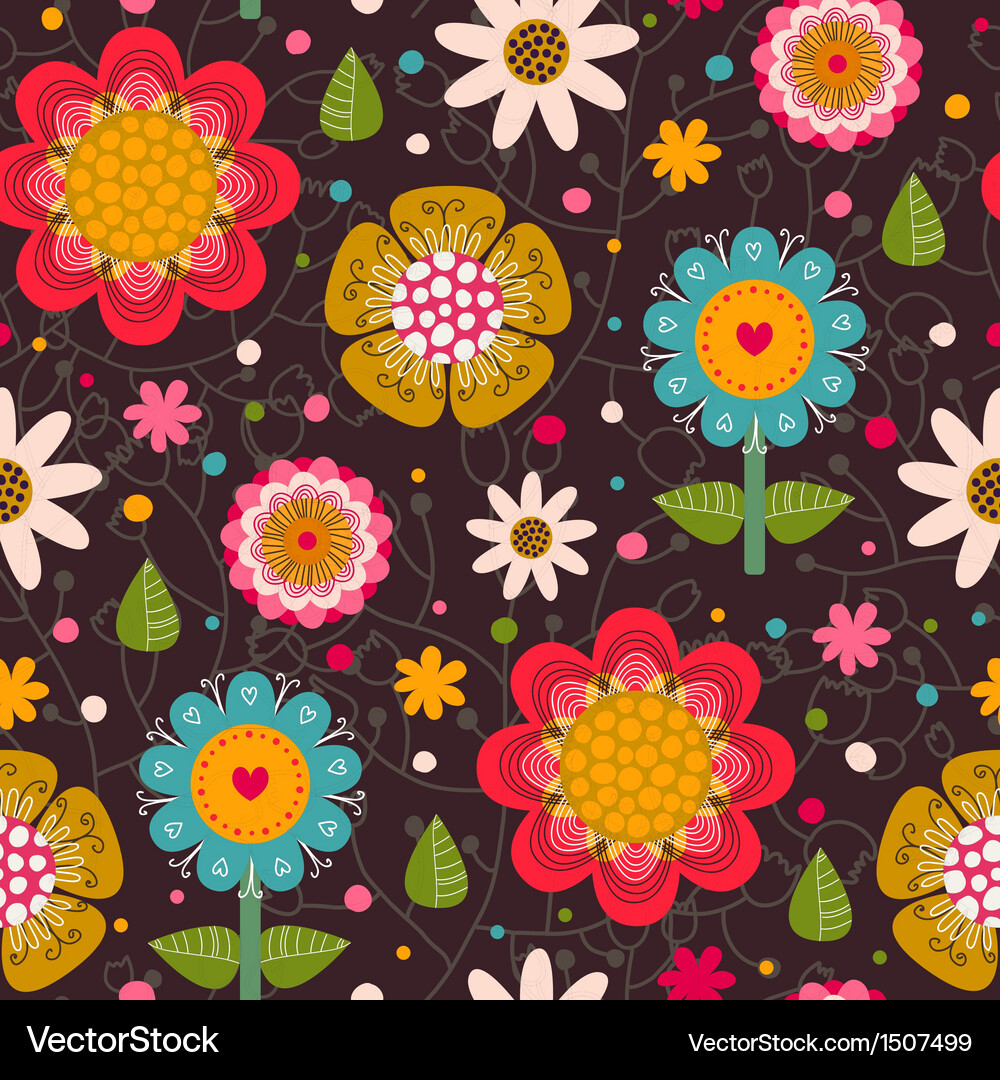 Floral Seamless Pattern Vector Image