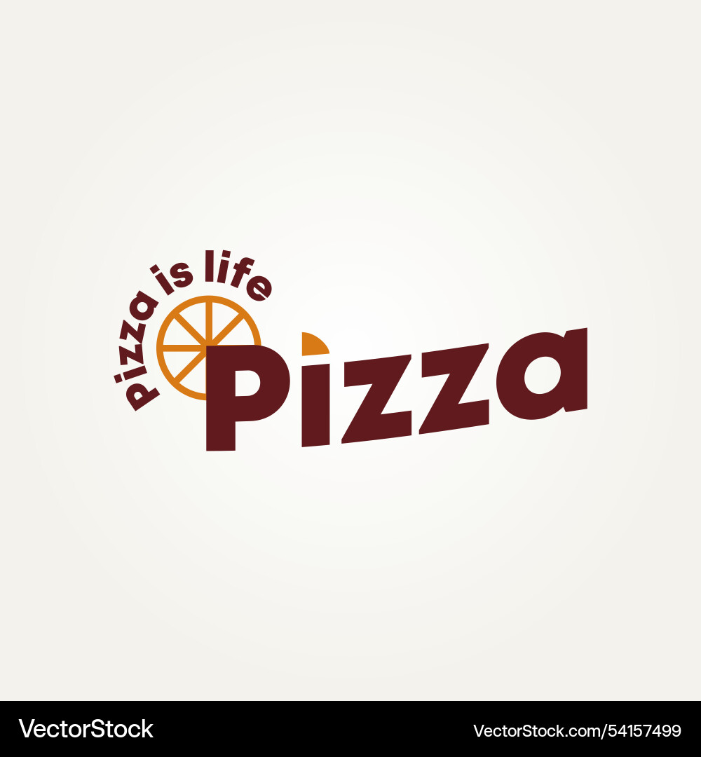 Minimalist delicious pizza house line art logo Minimalist delicious pizza house line art logo vector image