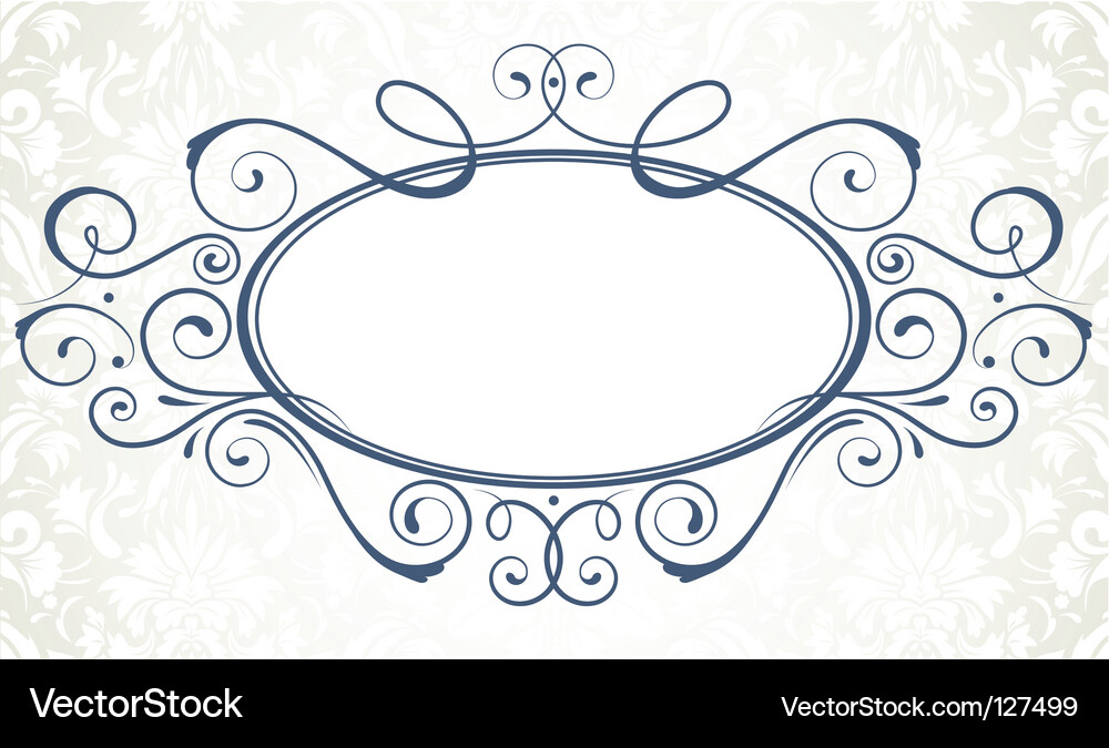 Ornamental Scroll Frame Vector Image