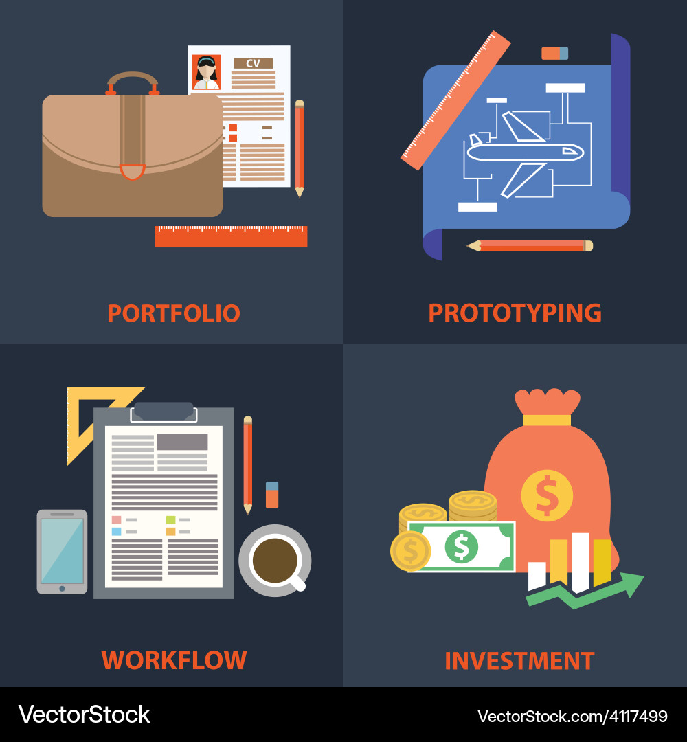Web design and technology icons vector image