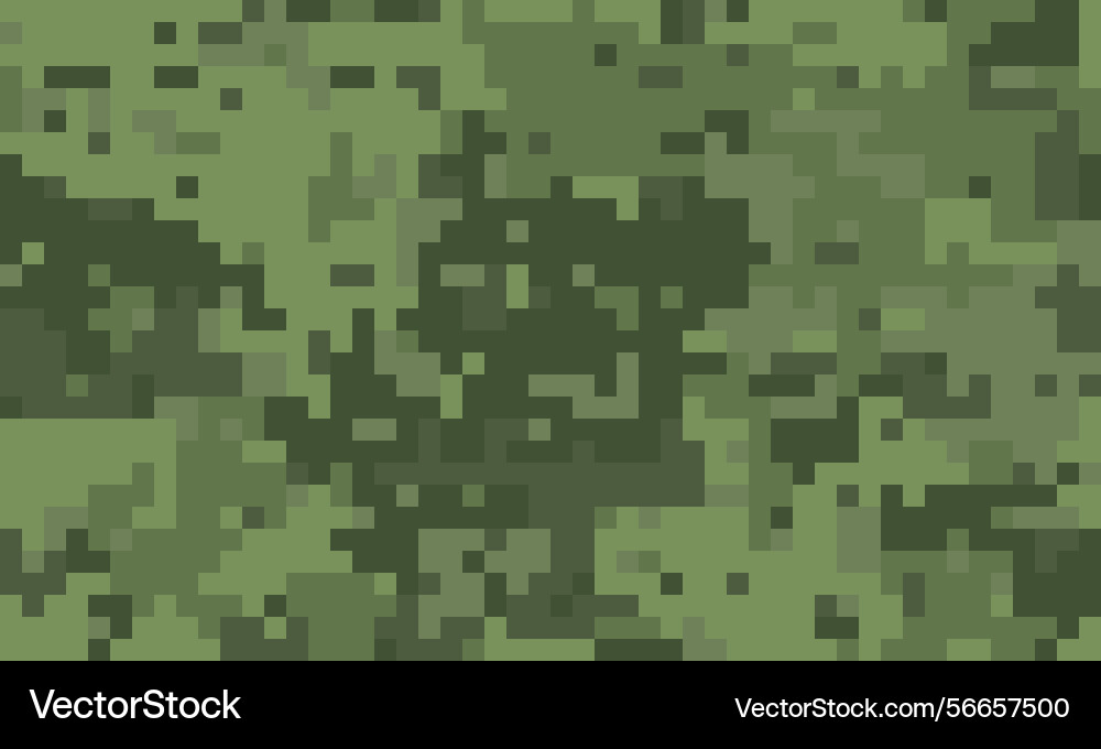 Abstract pixelated camouflage pattern in muted Vector Image