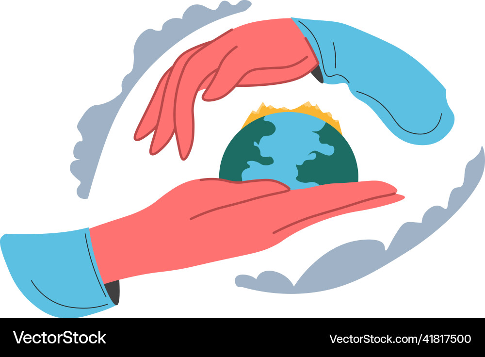 Ecology and environmental preservation help Ecology and environmental preservation help vector image