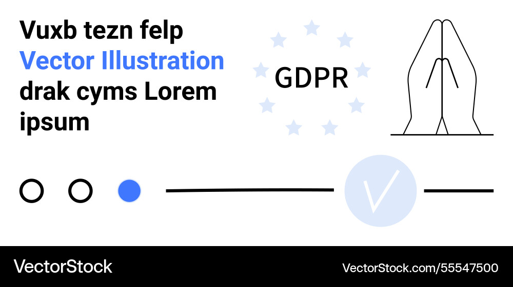 Gdpr data privacy concept with text symbols Gdpr data privacy concept with text symbols vector image