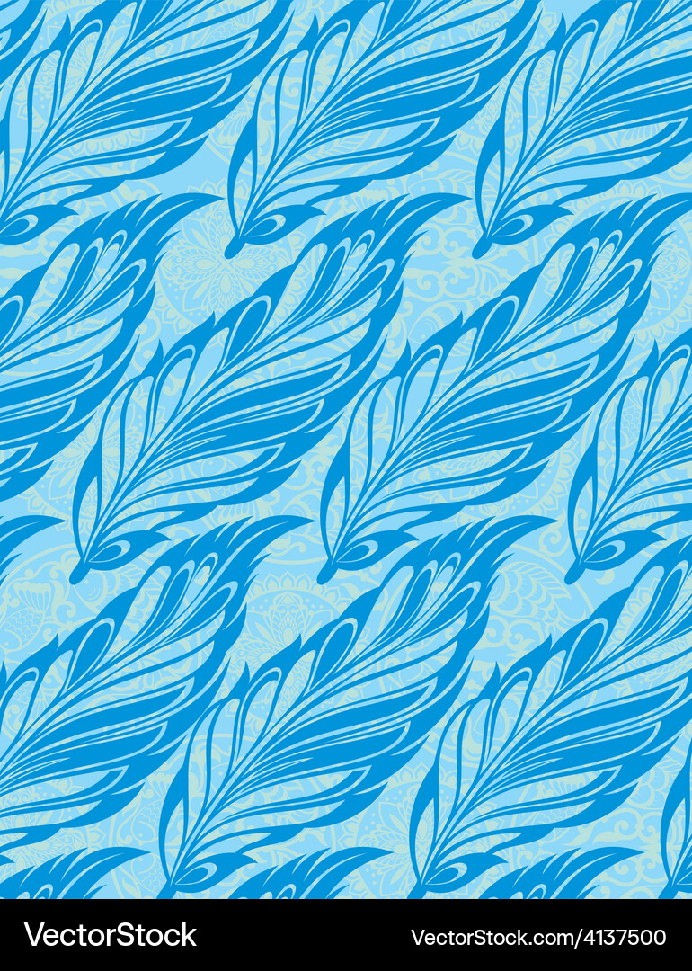 Seamless pattern with feathers Vector Image