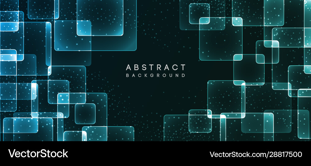 Shiny neon design square shape abstract background Shiny neon design square shape abstract background vector image