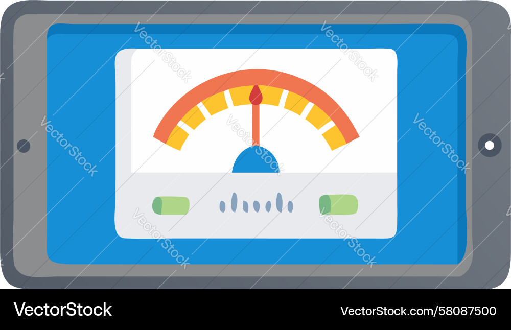 Tablet Progress Meter Display Vector Image