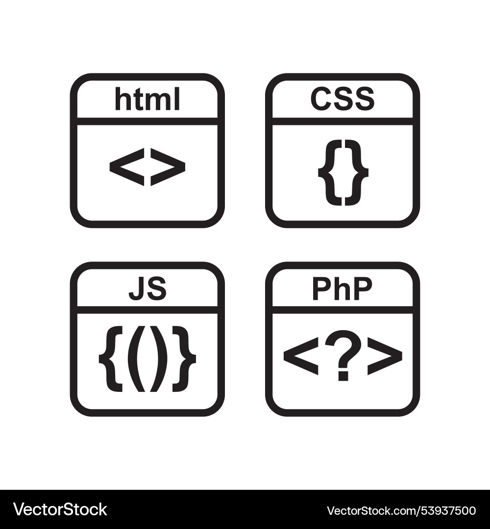 Webdesign Codierung und Programmierung flach Webdesign Codierung und Programmierung flach Vektorbild