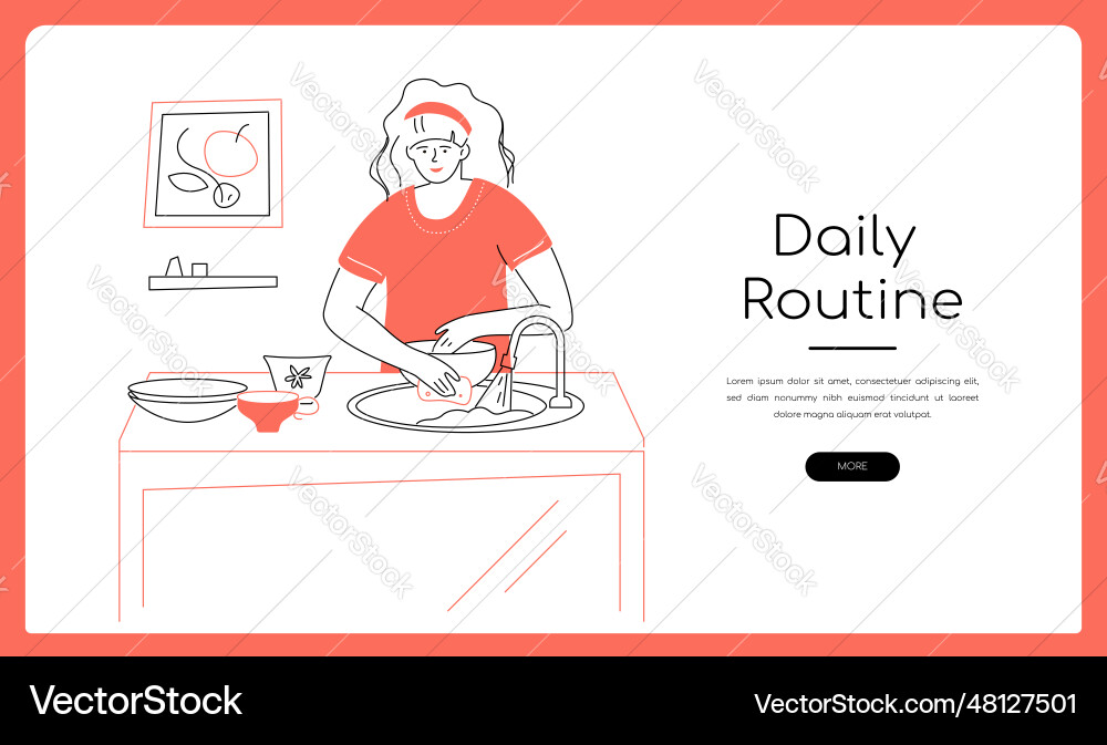 Daily routine - modern colorful flat design style Daily routine - modern colorful flat design style vector image