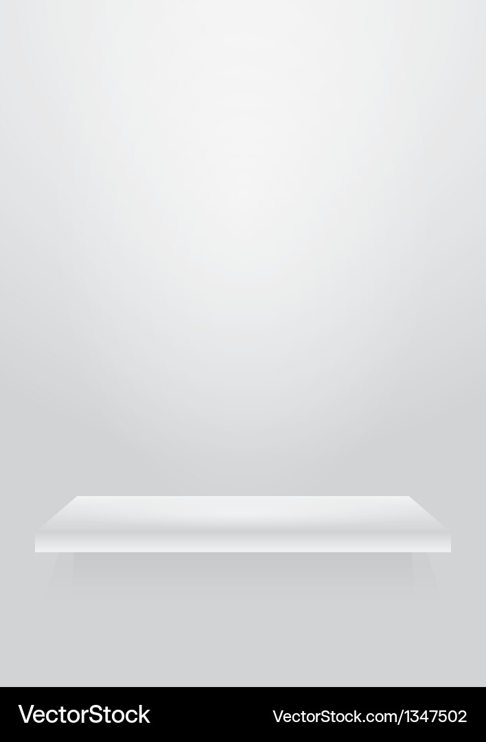 Empty shelf vector image