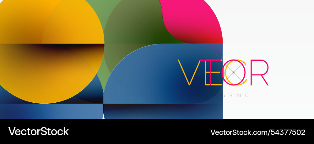 Minimal round shapes geometric abstract background Vector Image