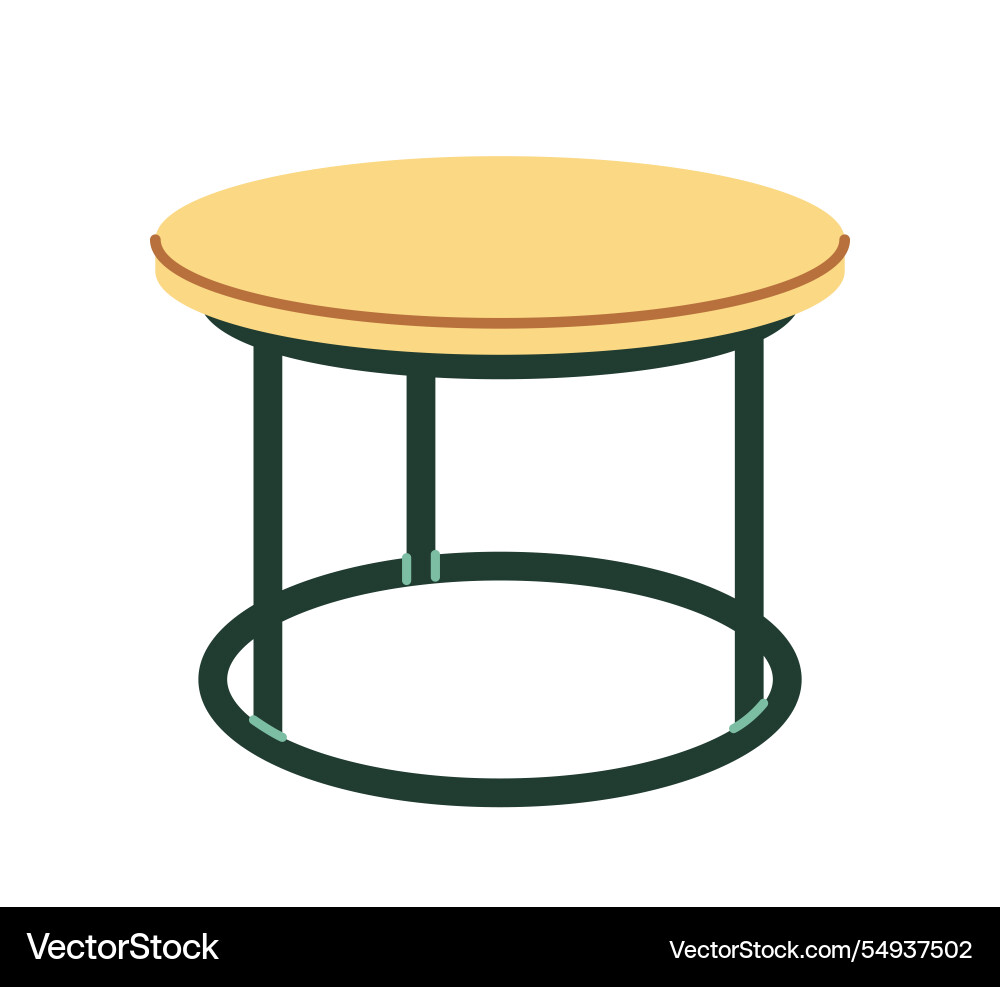 Minimalist round table design Minimalist round table design vector image