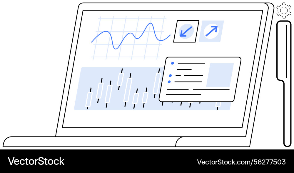 Data analytics dashboard with graphs charts Data analytics dashboard with graphs charts vector image