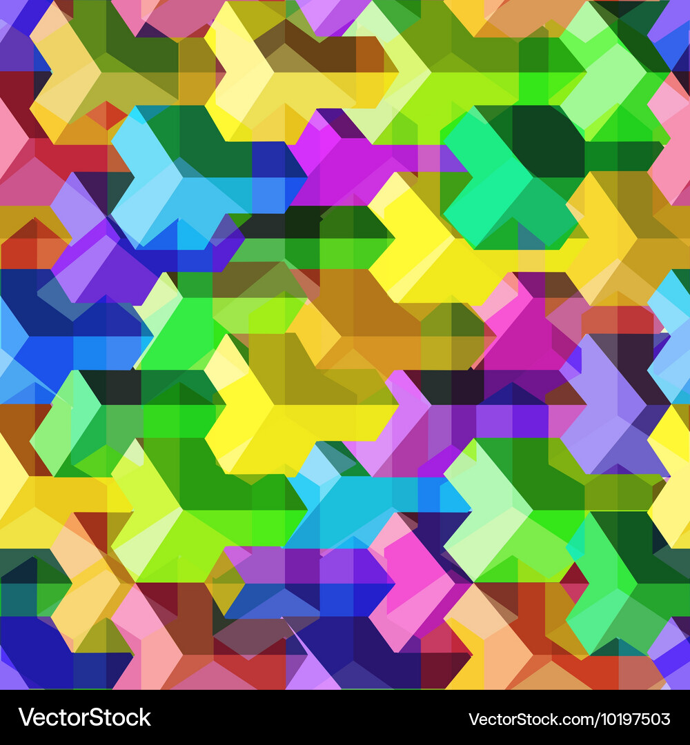 Isometric cubes seamlessly repeatable pattern 3d Vector Image