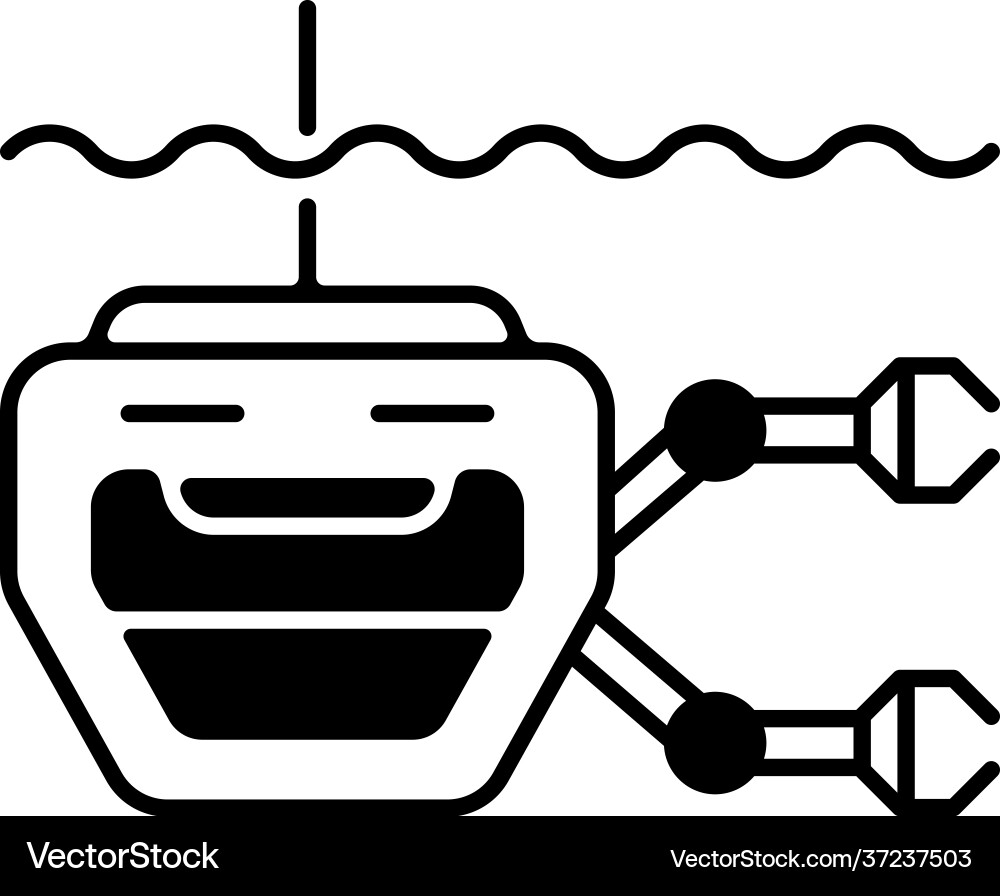 Rov black linear icon Royalty Free Vector Image