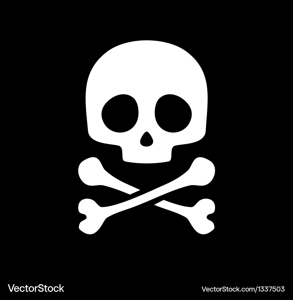 Skull with Crossbones Vector Image