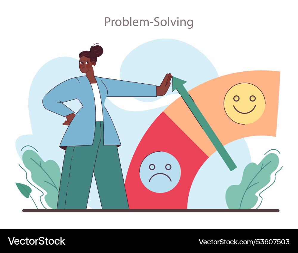Soft skill employee with problem solving Soft skill employee with problem solving vector image