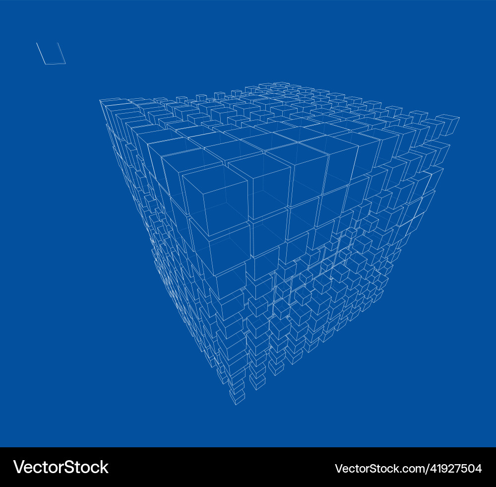 Abstract boxes background vector image