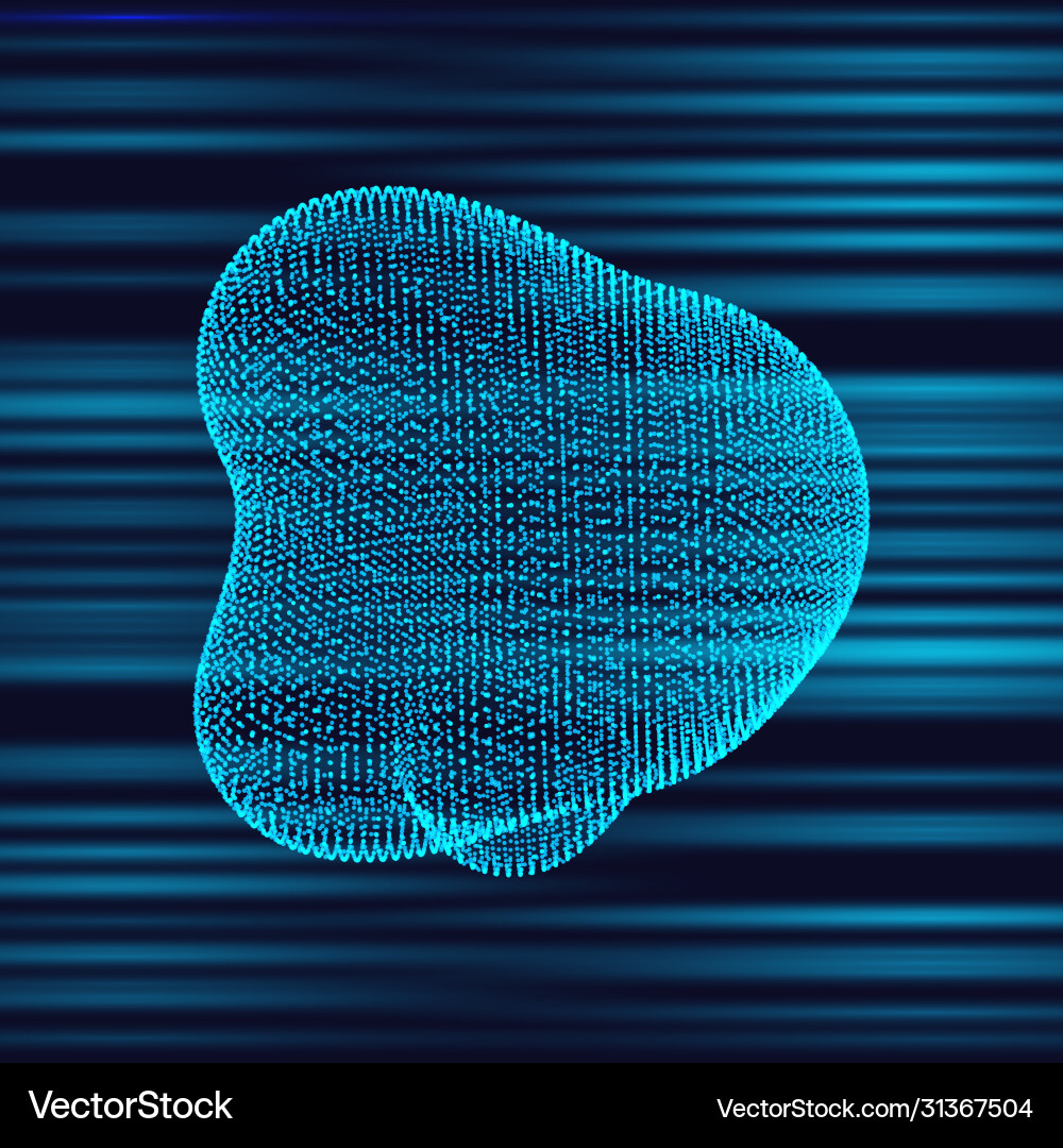 Abstract techno background with random shape vector image