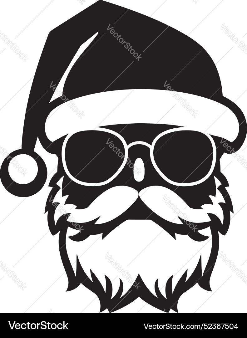 Chill claus appeal cool santa black frosty st Chill claus appeal cool santa black frosty st vector image