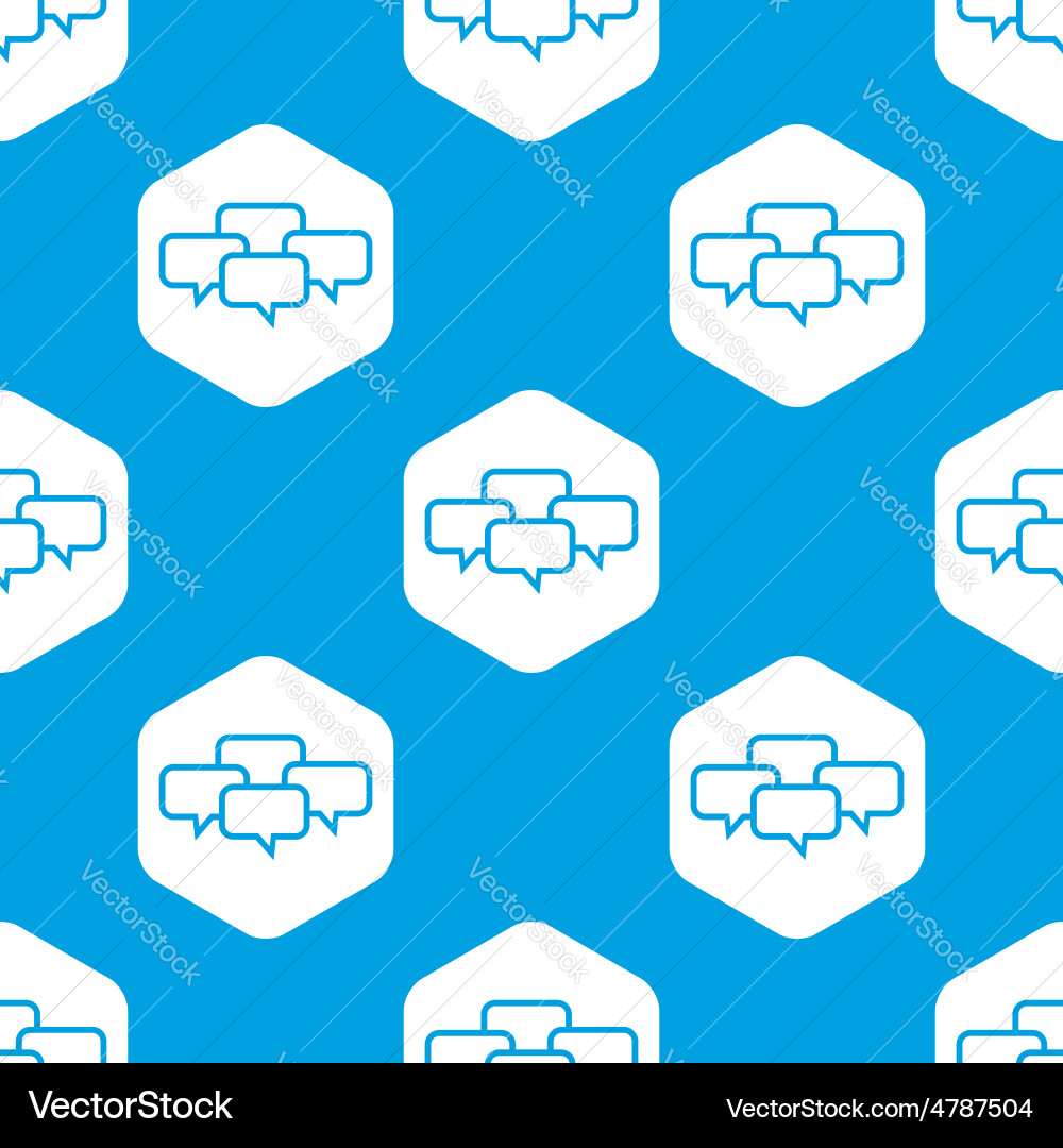 Conference hexagon pattern vector image