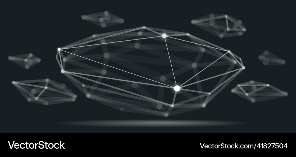 Dimensional lattice mesh abstraction 3d polygonal vector image