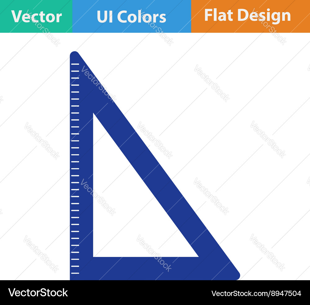Flat design icon of triangle vector image