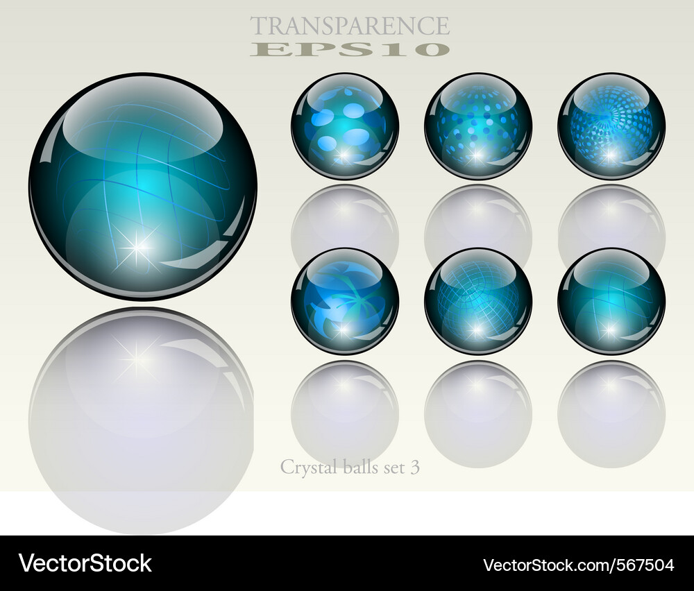 Glossy Sphere Collection Vector Image