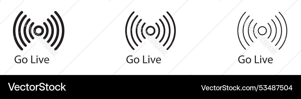 Go liveline in thin line black color flat simple Vector Image